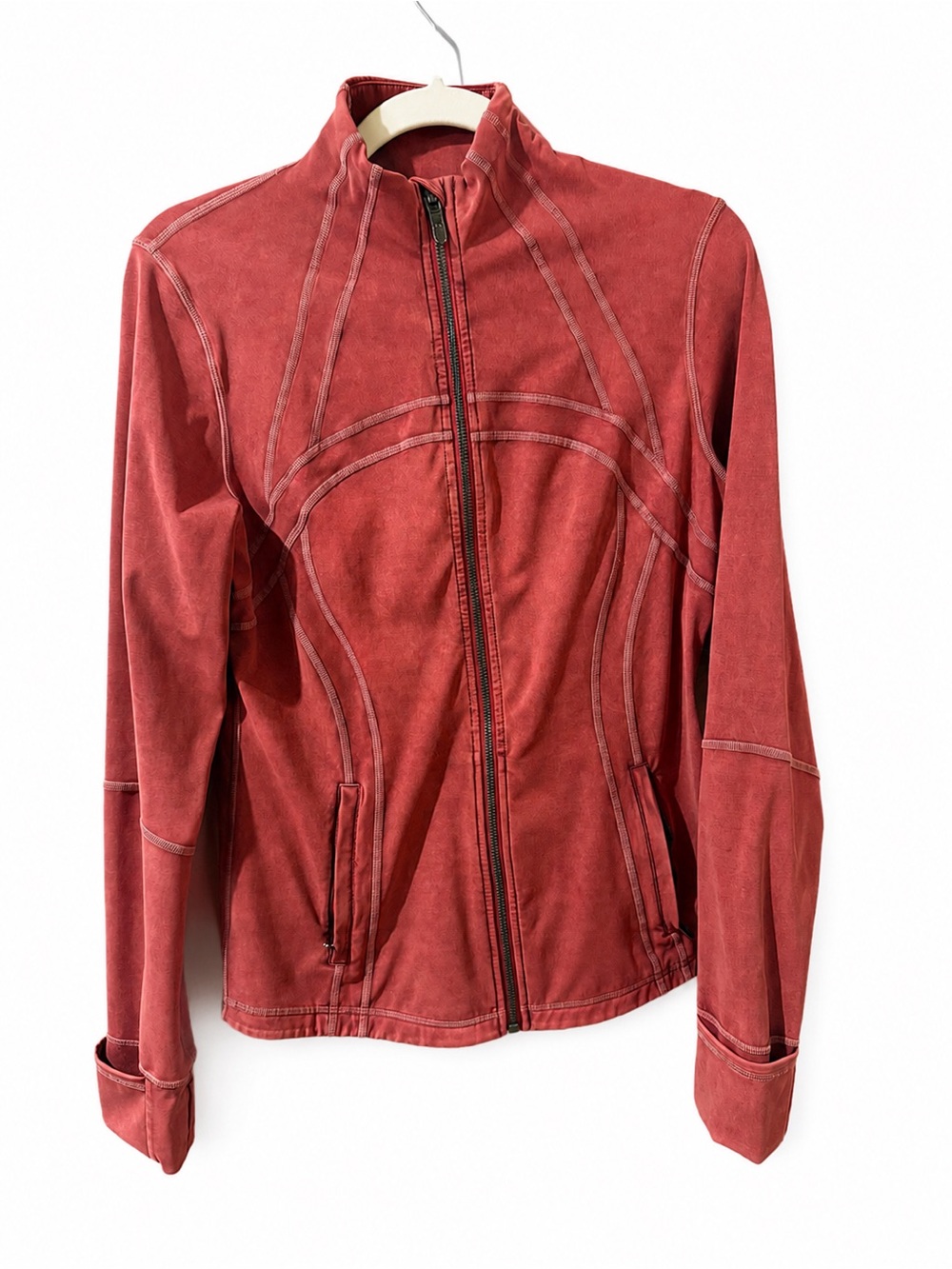 Lululemon Define Jacket Size 10 Washed Misty Merlot Garment Dye Luxtreme